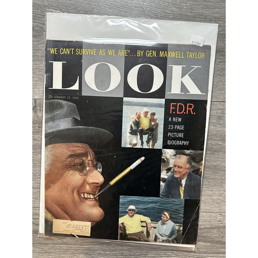 Vintage Look January 1960 F.D.R. 23-Page Picture Biography Illustrated US